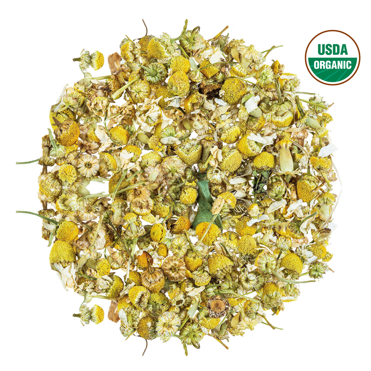 Organic dried chamomile blossoms