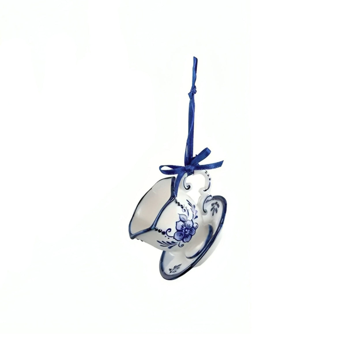Delft Blue Cup with Saucer Ornaments - 2"