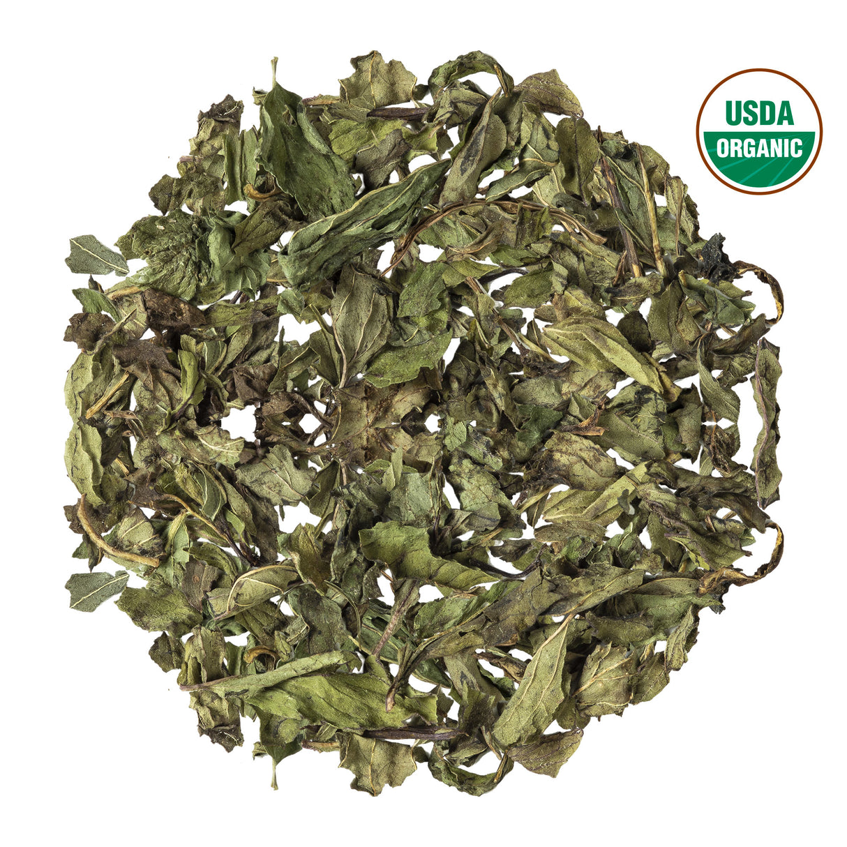 Dried peppermint leaves