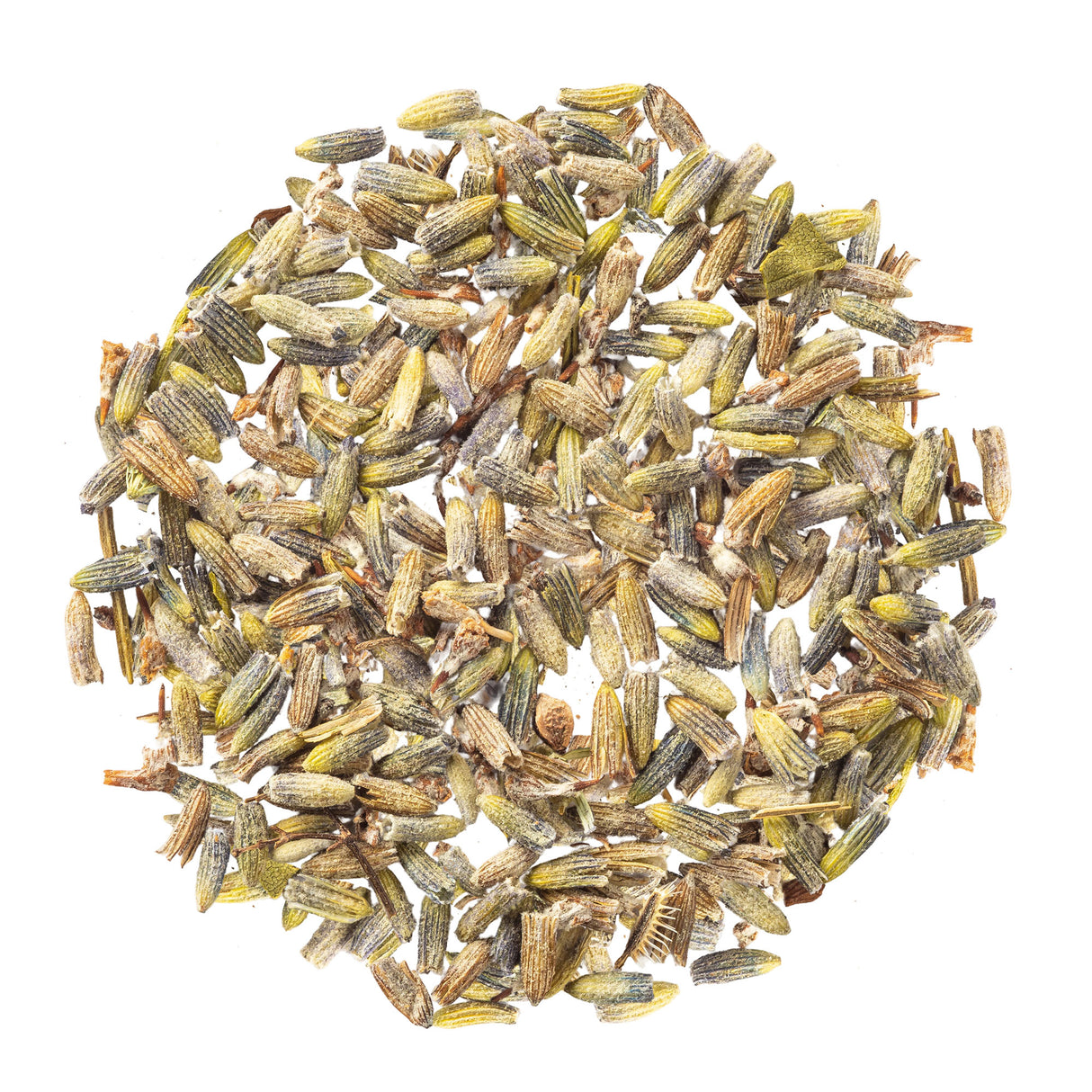 Pile of dried dried lavender flowers