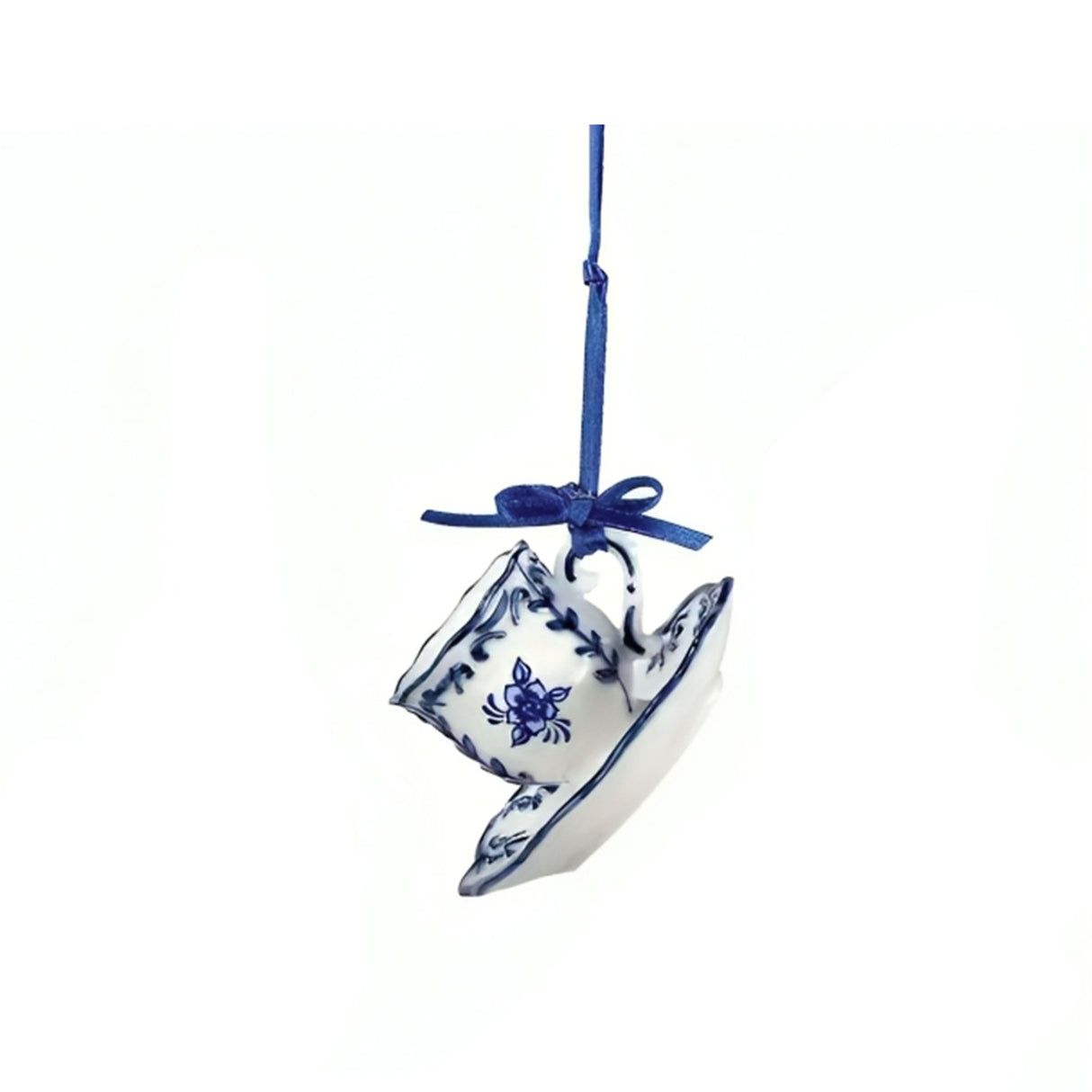 Delft Blue Cup with Saucer Ornaments - 2"