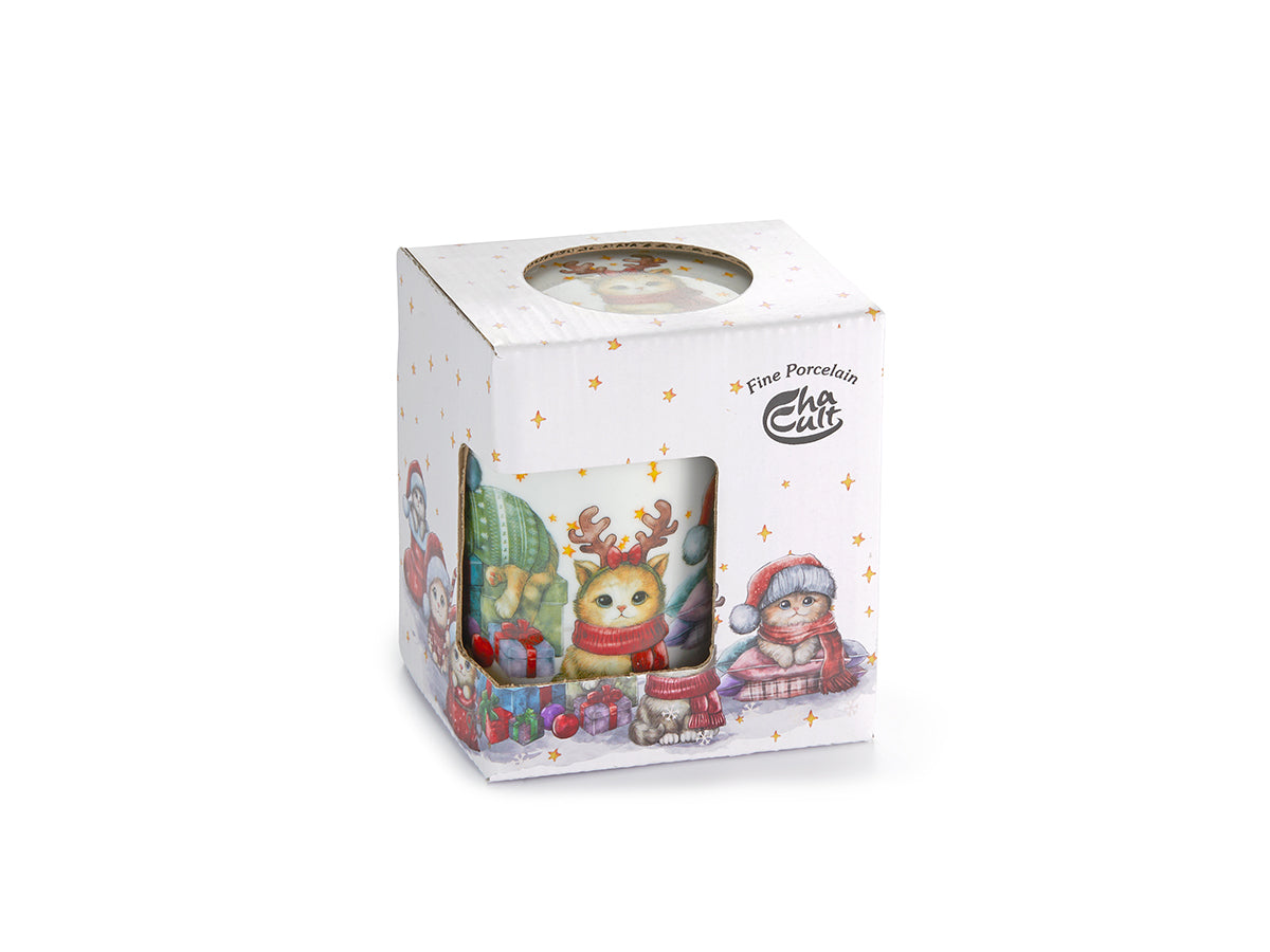 Christmas Cat Tea cup with Infuser