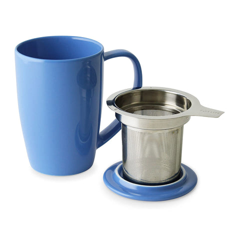 FORLIFE Curve Tall Tea Mug with Infuser and Lid