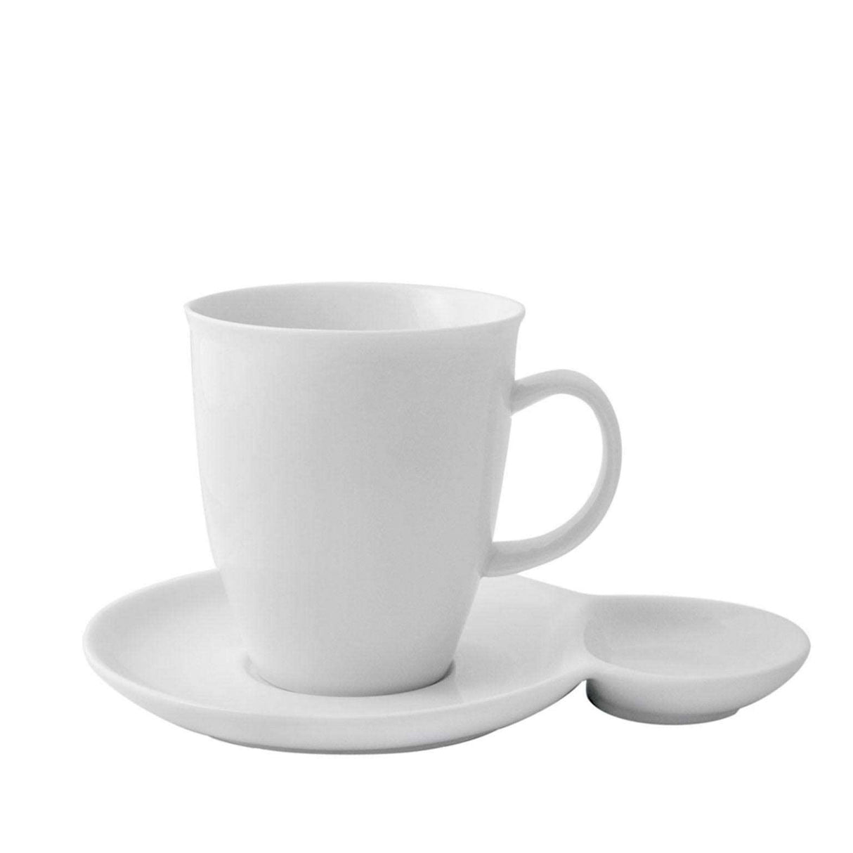 White Mug With Saucer Set